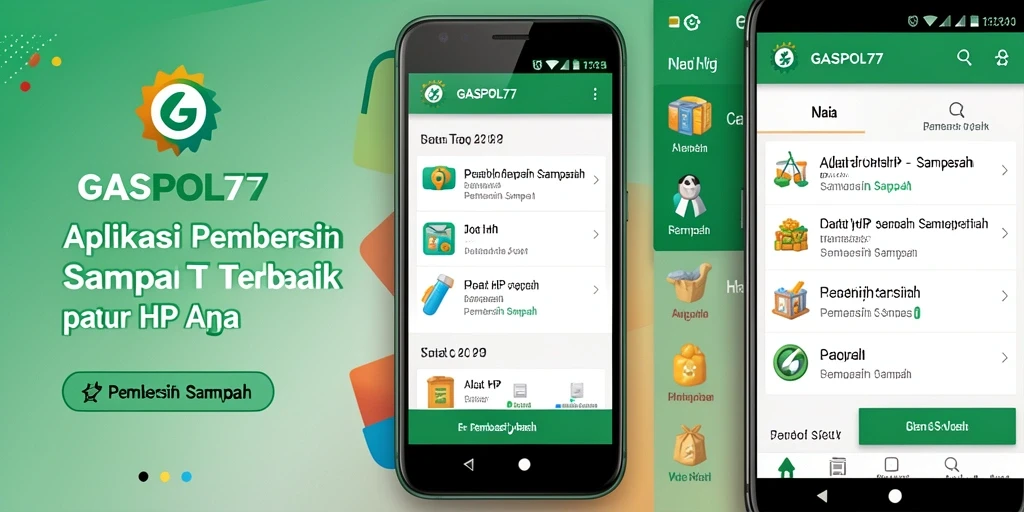 Tampilan antarmuka GASPOL77 dengan fitur pembersih sampah yang efisien.