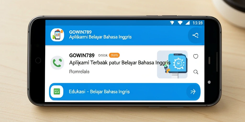 Tampilan antarmuka GOWIN789 yang intuitif untuk belajar Bahasa Inggris.