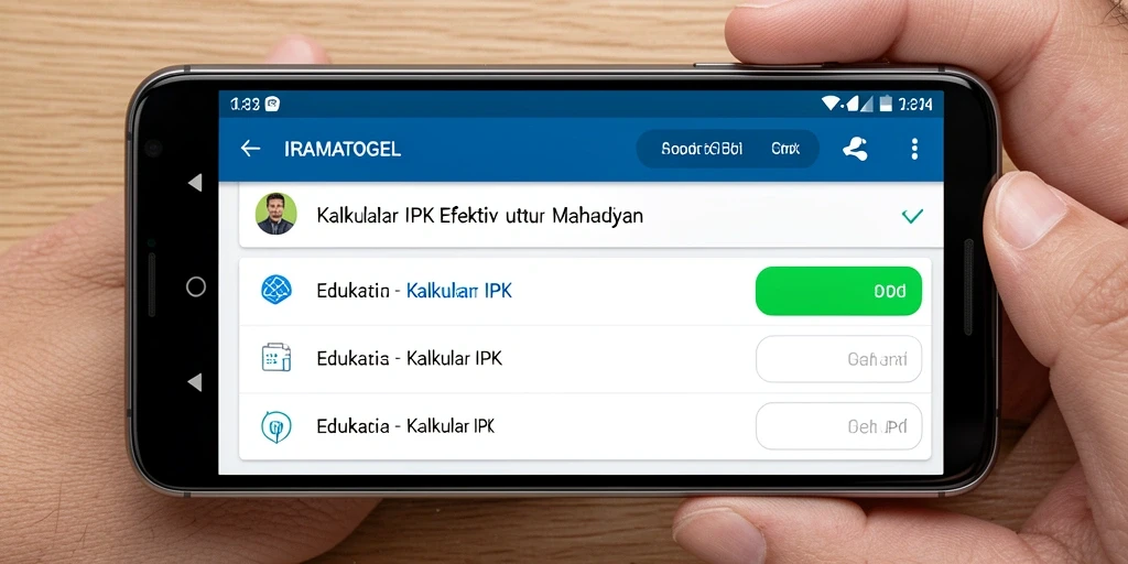 Tampilan antarmuka IRAMATOGEL yang memudahkan perhitungan IPK.