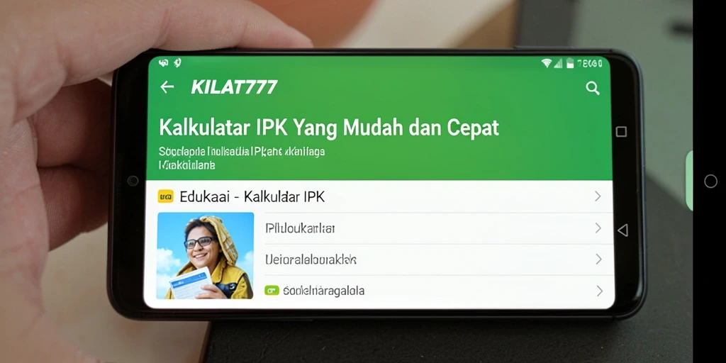 Tampilan antarmuka KILAT777 yang user-friendly untuk Kalkulator IPK.