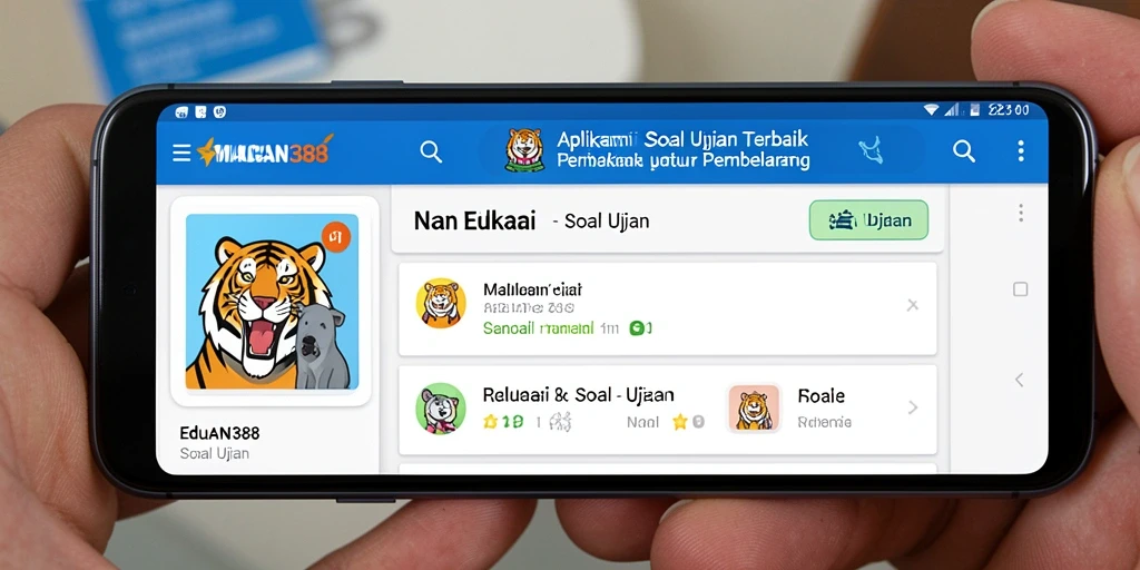 Screenshot antarmuka pengguna aplikasi Soal Ujian MACAN388.