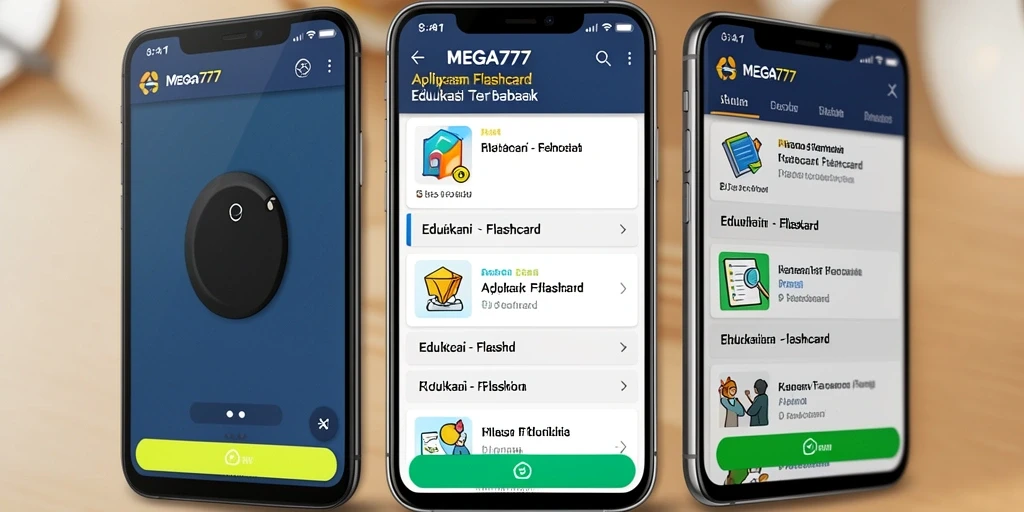 Tampilan antarmuka MEGA777 yang menarik dan fungsional untuk belajar Flashcard.