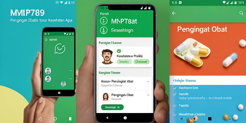 Tampilan antarmuka MVP789 untuk pengingat obat yang efisien.