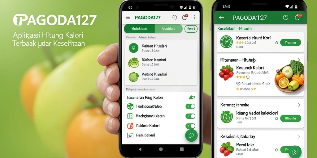 Tampilan antarmuka pengguna aplikasi Hitung Kalori yang intuitif.