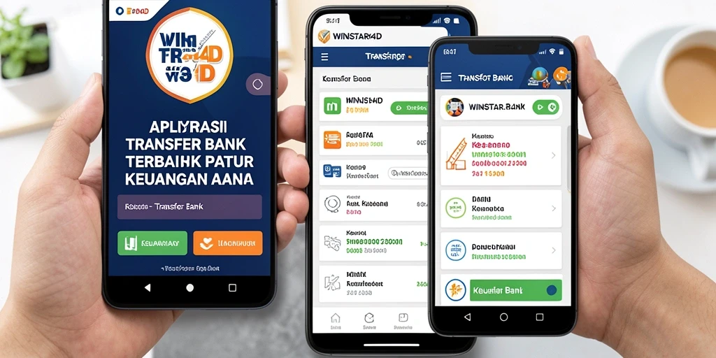 Antarmuka aplikasi WINSTAR4D untuk transfer bank yang intuitif dan ramah pengguna.