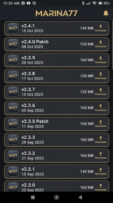 Riwayat Versi Marina77 untuk Pengguna Android